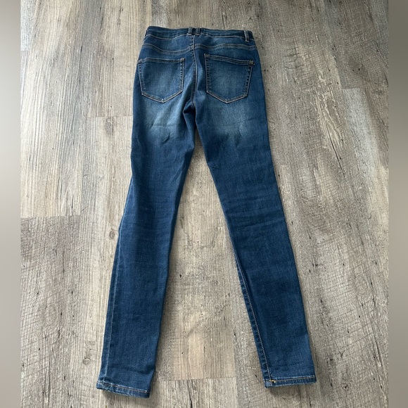 Distressed Dark Blue Denim Jeans - Picture 4 of 6